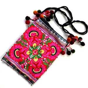 Expressions NYC Large Boho Embellished Crossbody